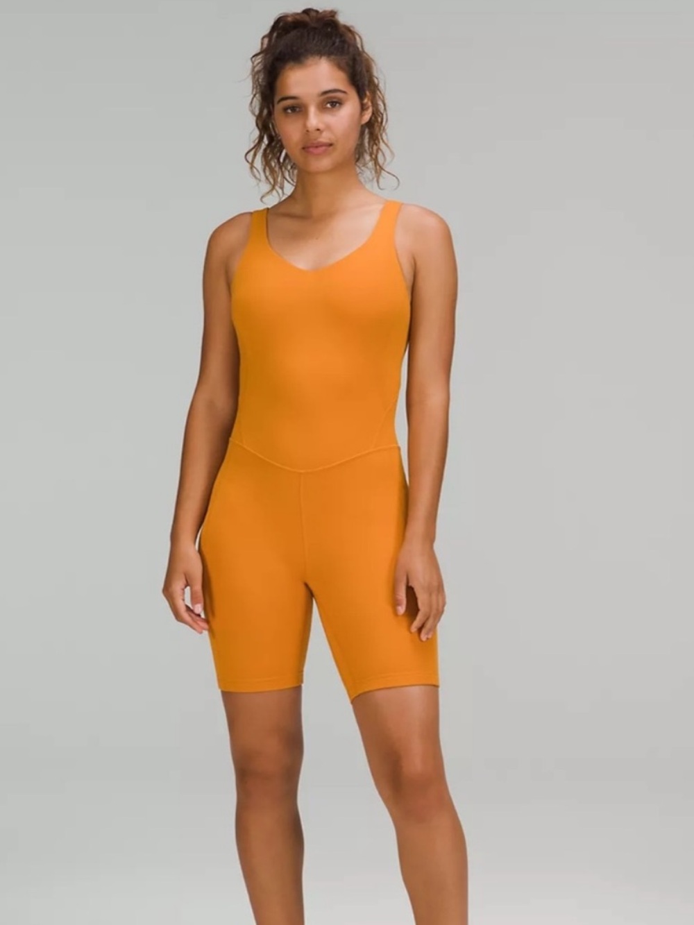 Lululemon Align Bodysuit 6” size 10 orange